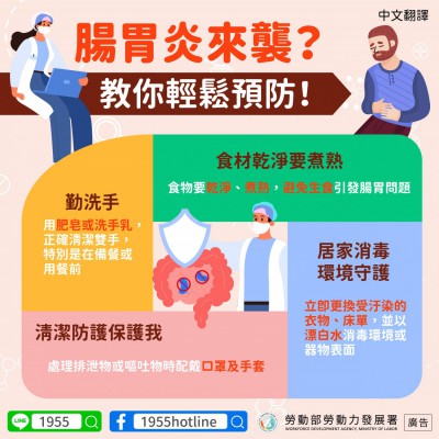 1140422 腸胃炎來襲 教你輕鬆預防!(健康)-中