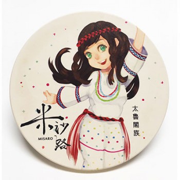 原住民陶瓷吸水杯墊【太魯閣族】